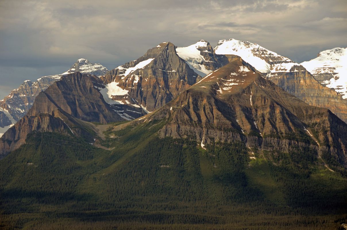 11 Mount Hungabee, Sheol Mountain, Haddo Peak, Mount Aberdeen, Mount Lefroy, Fairview Mountain From Top Of Gondola Lake Louise Ski In Summer